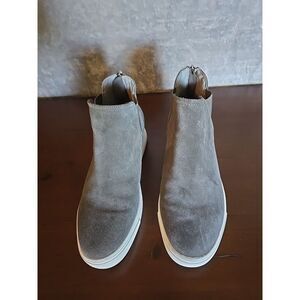 INC International Concepts Women's Tayla Suede Low Top Slip On, Grey, Size 7.5 M